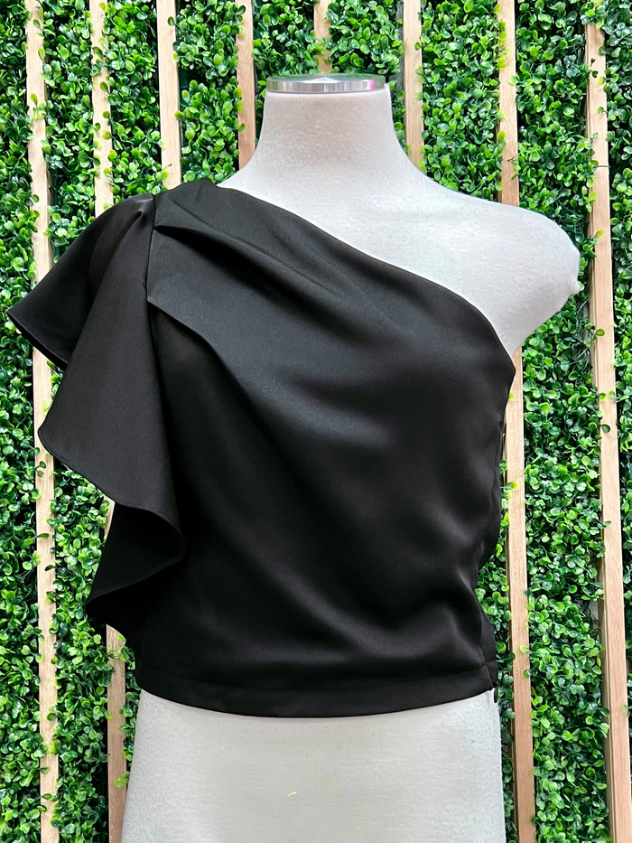 Ruffled One Shoulder Top