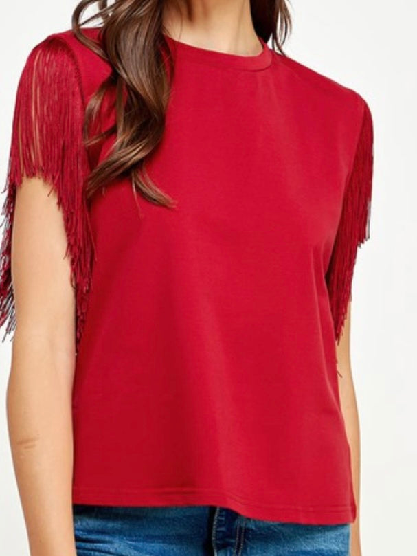 Fringe Sleeve Top