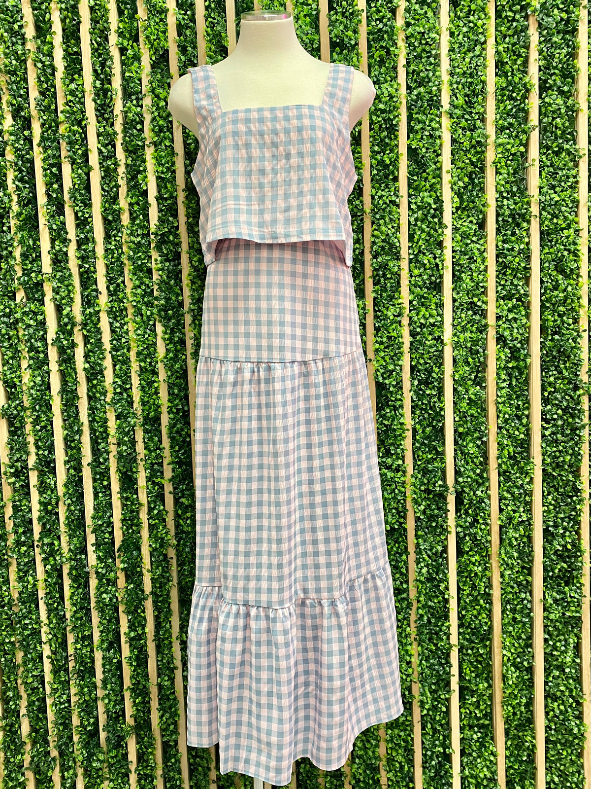 Exquisite Gingham Skirt Set