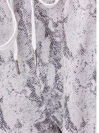 Grey Snake Print Short Pant Set