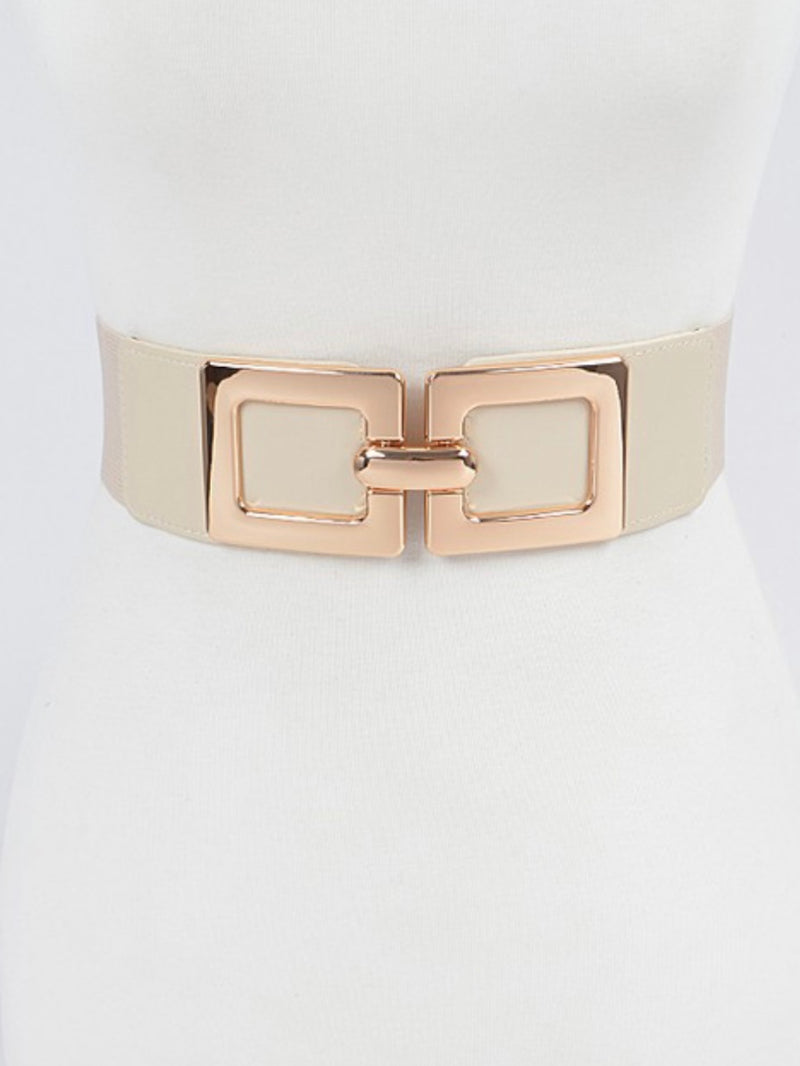 Double Square Buckle Elastic Belt
