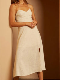 Bustier Halter Midi Dress