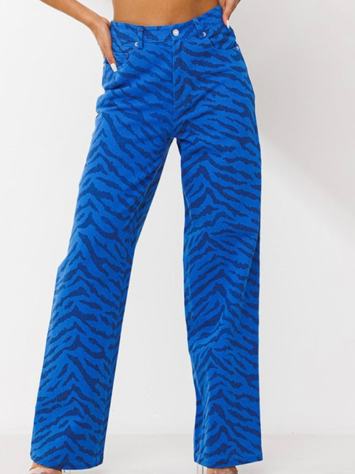 Blue Zebra Cargo Pants