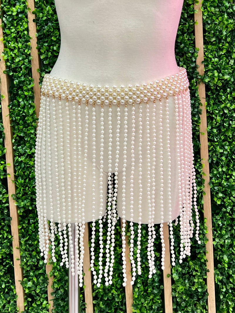 Pearl Fringe Belt