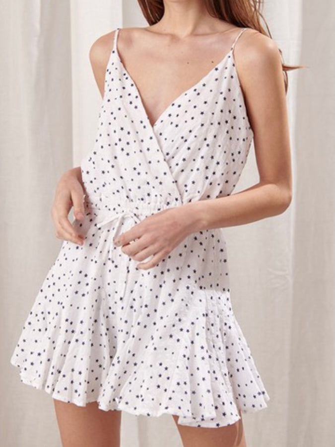 White Tiny Star Romper