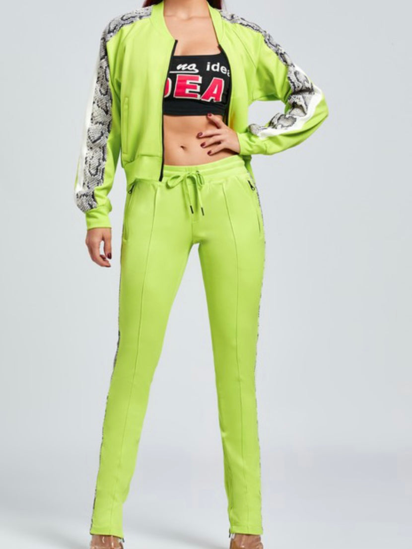 Neon Yellow Jogger Set