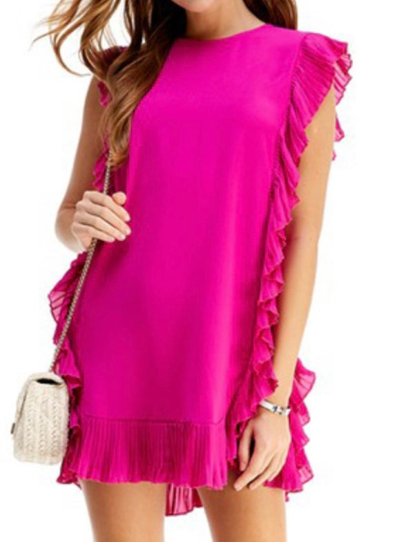 Side Ruffle Trim Dress