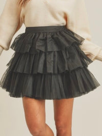 Layered Tulle Short Skirt