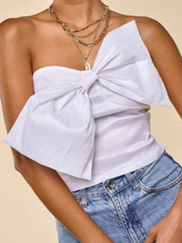 Bow Detail Strapless Top