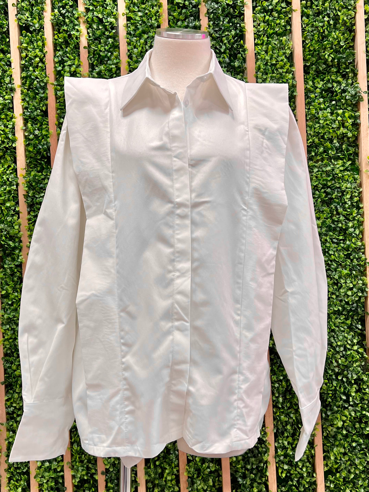 Long Sleeve Structured Blouse