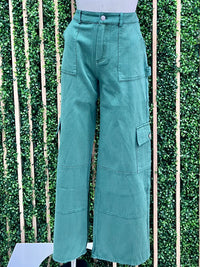 Mid Waist Cargo Pants
