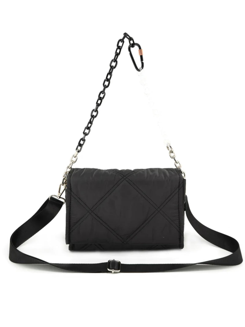 Glossy Puffer Crossbody Bag