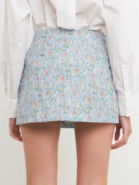 Blue Floral Skort
