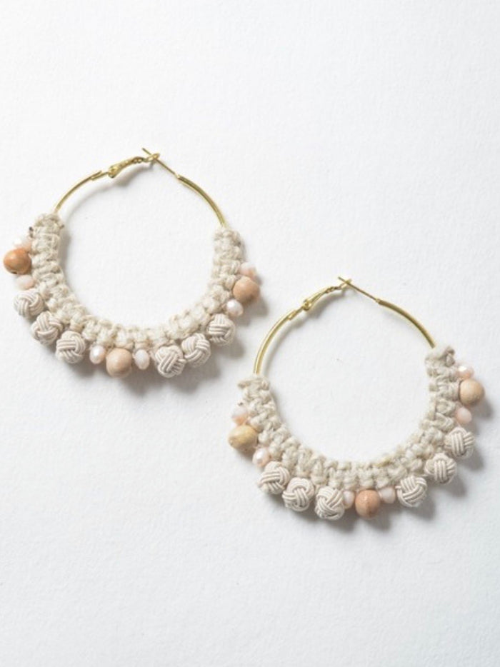 Macramé Hoop Earrings