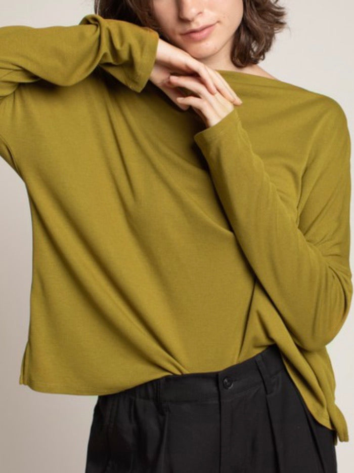 Moss Boat Neck Top