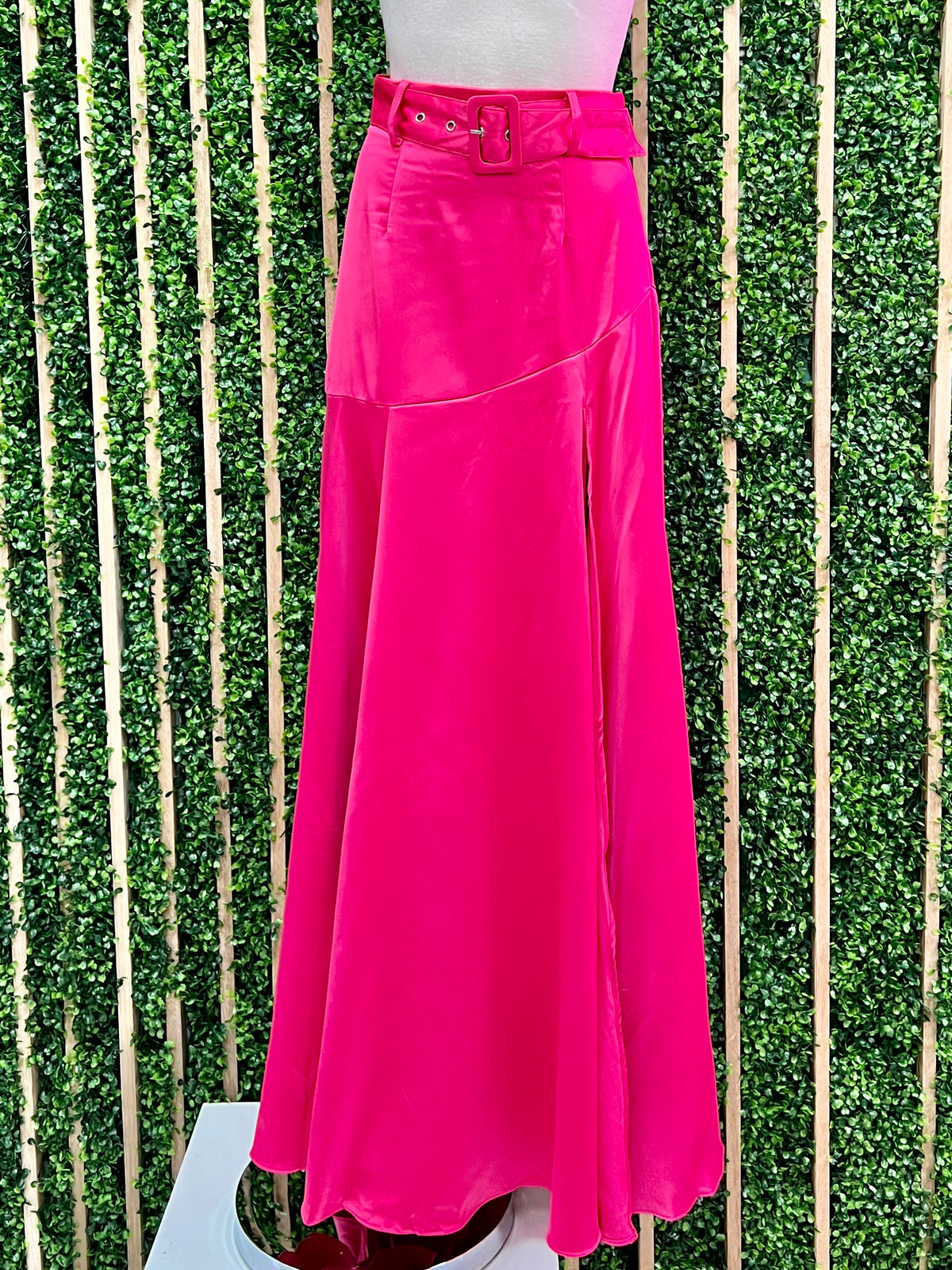 Pink Side Slit mAxi Skirt