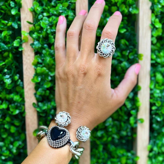Crystal Links Acrylic Cuff