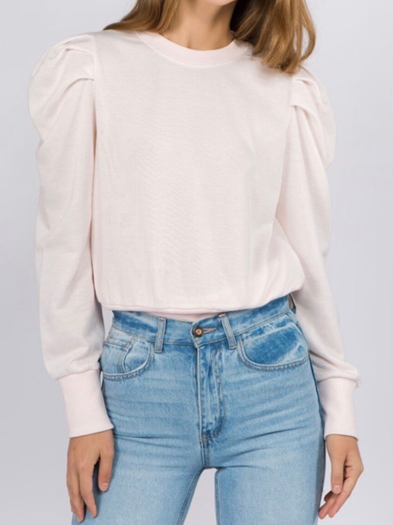 Light Pink Puff Sweater