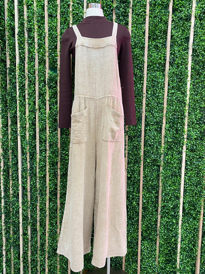 Taupe Cotton Overall