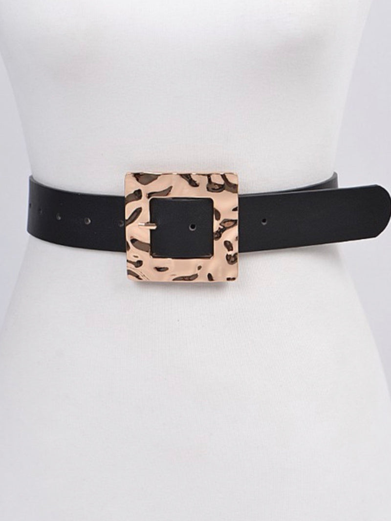 Rectangle Glossy Hammered Belt