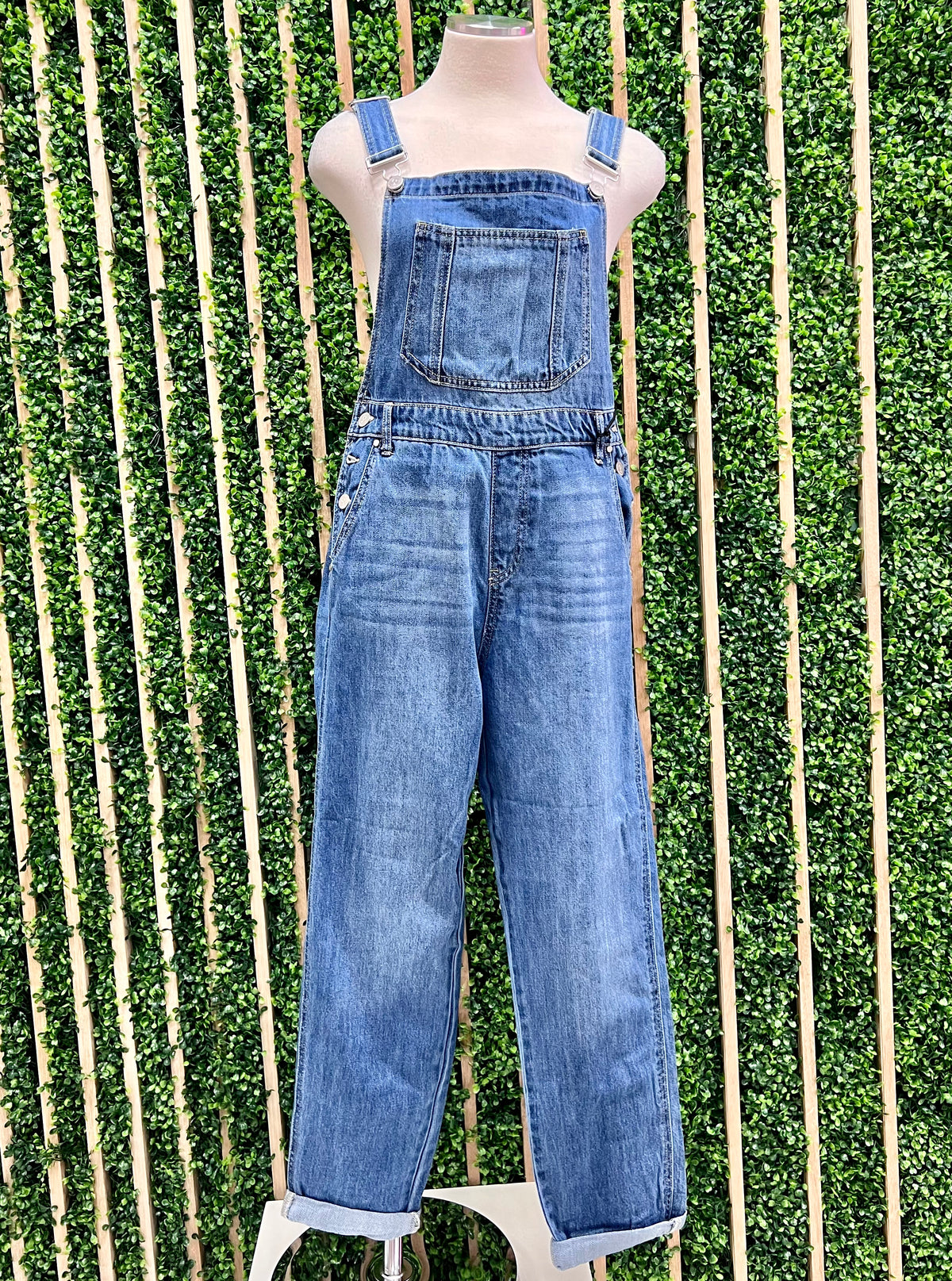 Pocket Detail Denim Overall