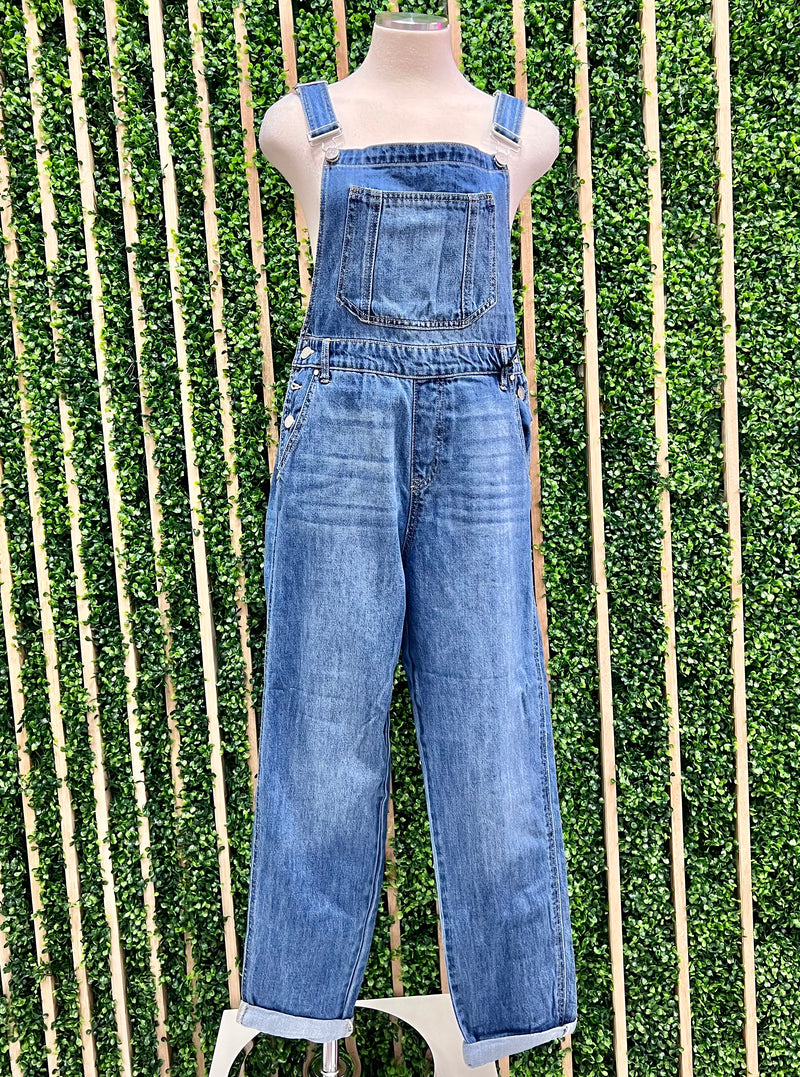 Pocket Detail Denim Overall
