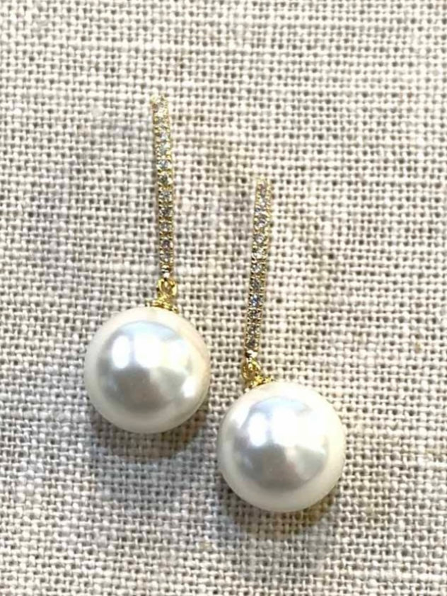 Single Pearl Drop Earring