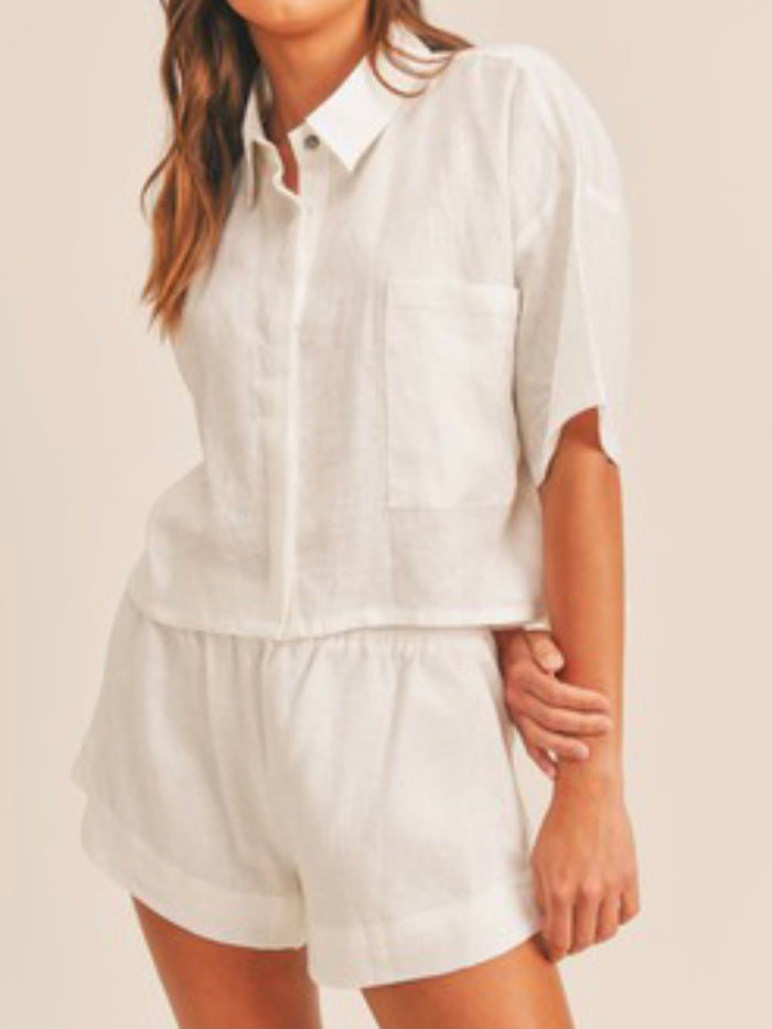 Linen Short Pant Set