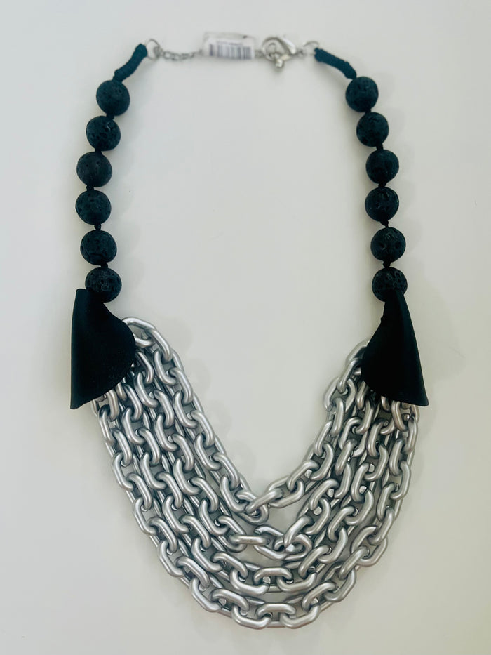 Silver Multi Chain Necklace