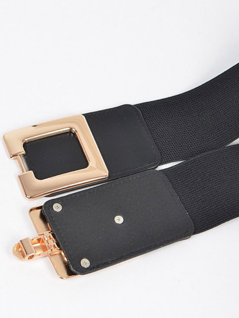 Double Square Buckle Elastic Belt