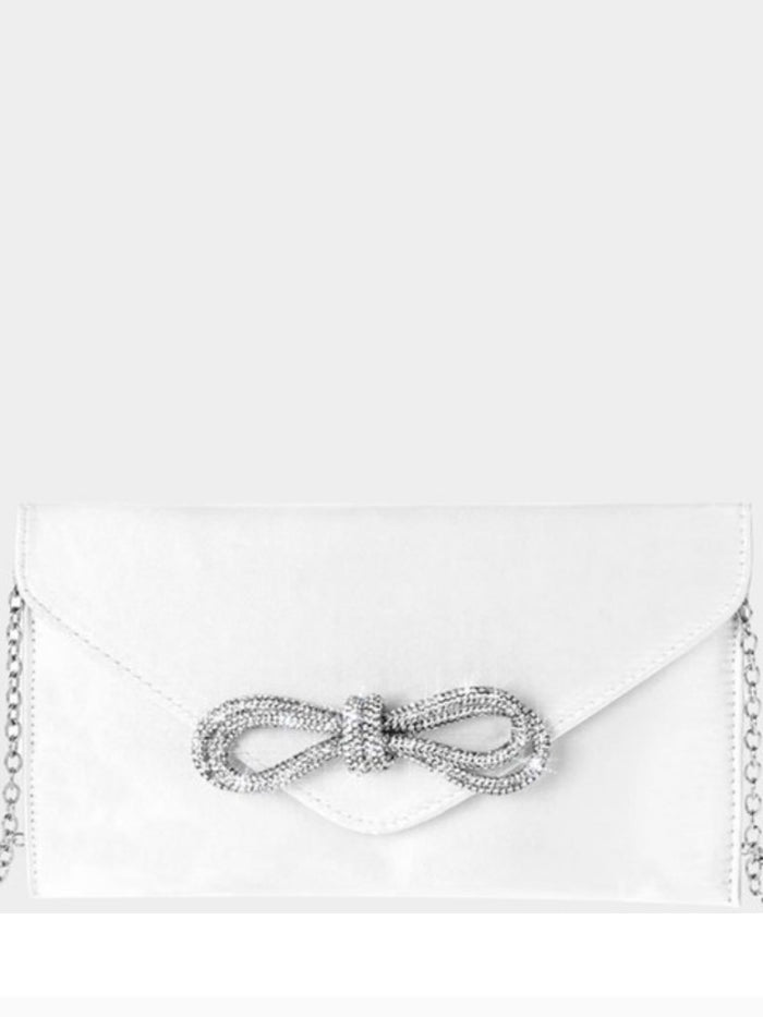 Delicate Rhinestone Knot Clutch