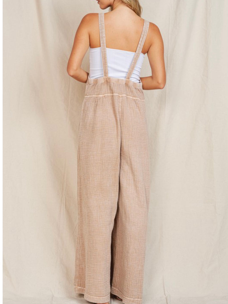 Taupe Cotton Overall