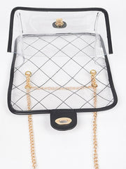 Quilted Clear Crossbody Bag