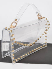 Round Studded Clear Bag