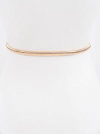 Textured Ovals Metal Elastic Belt