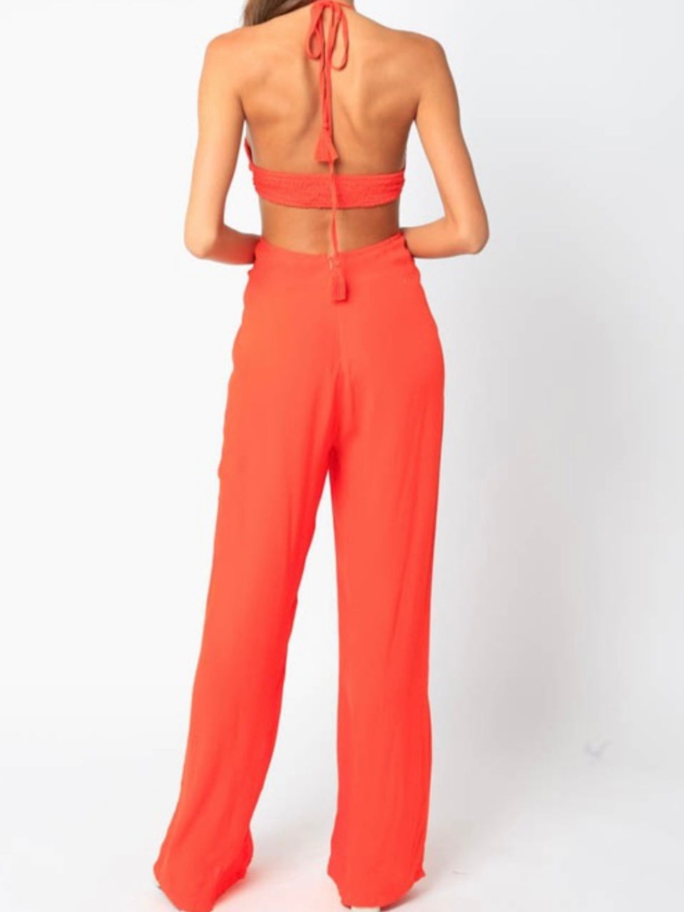 Delicate Halter Cutout Jumpsuit