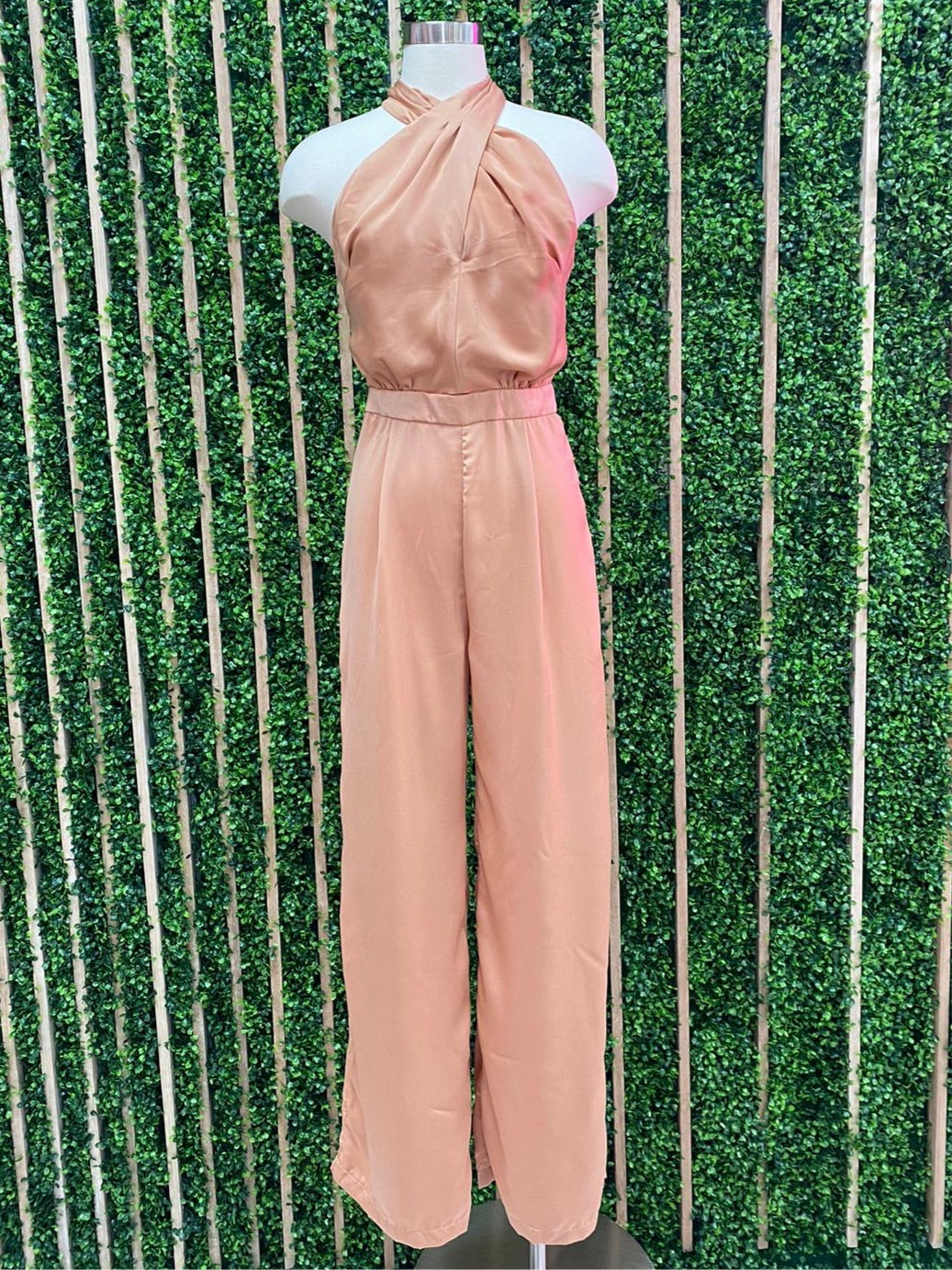 ELegant High Neck Crossed Jumpsuit