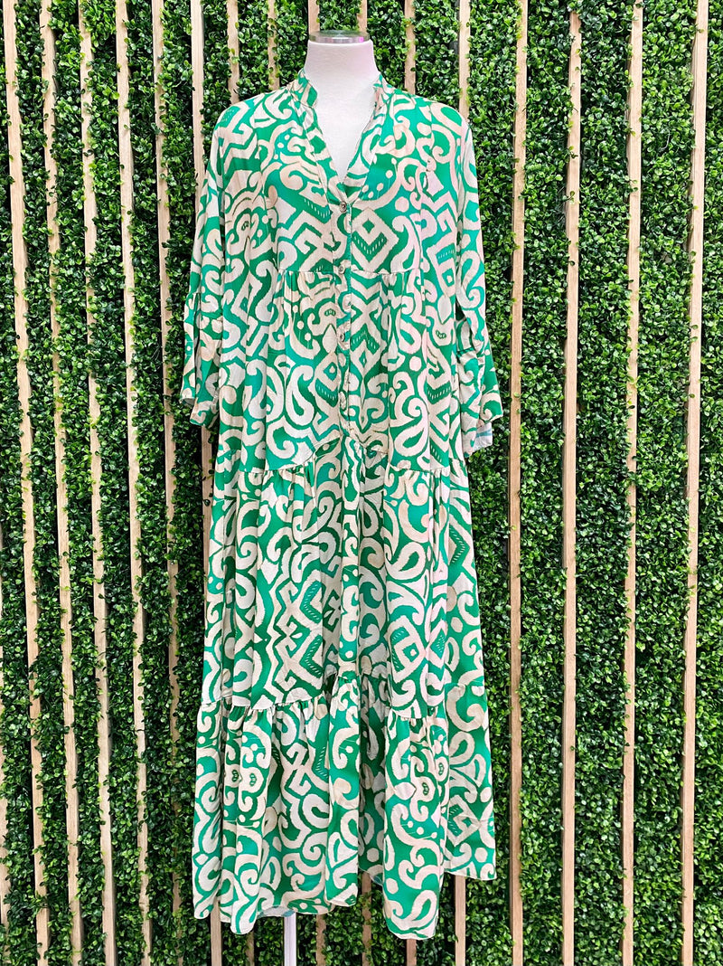 Bright One Size Vine Maxi Dress