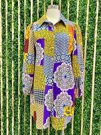 Purple Paisley Print Blouse