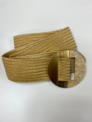 Fancy Acrylic Buckle Raffia Belt