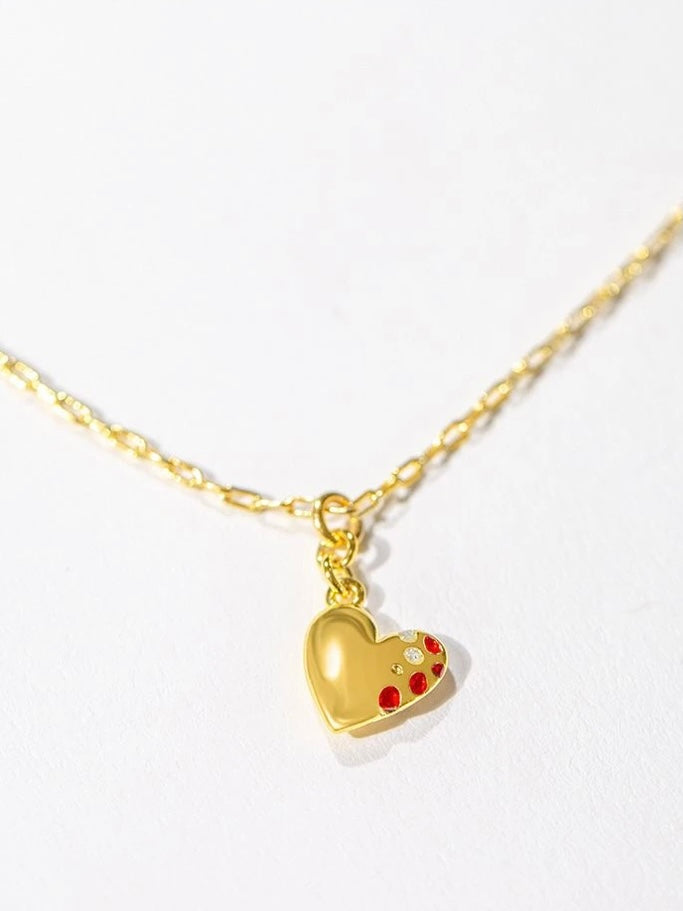 HEart Charm Locket Necklace