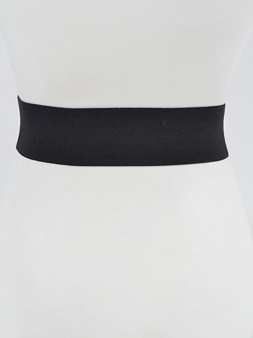 Double Square Buckle Elastic Belt