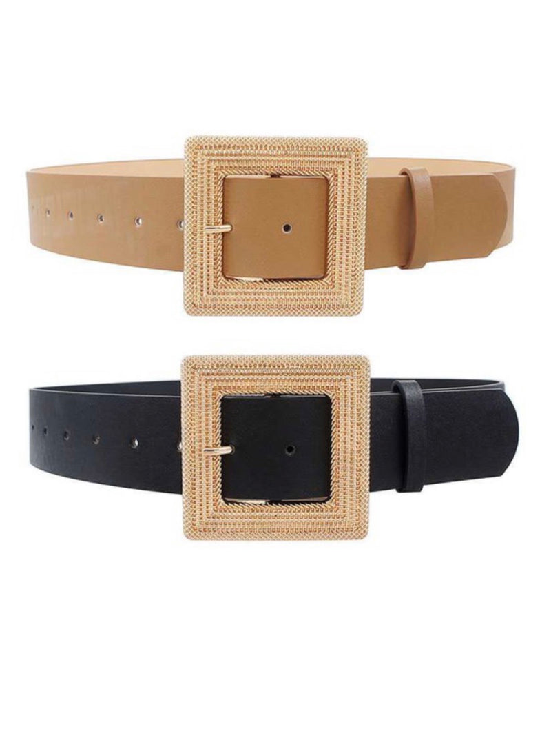 Gold Square Buckle Belt