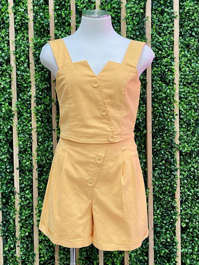 Peach Crop Pant Set