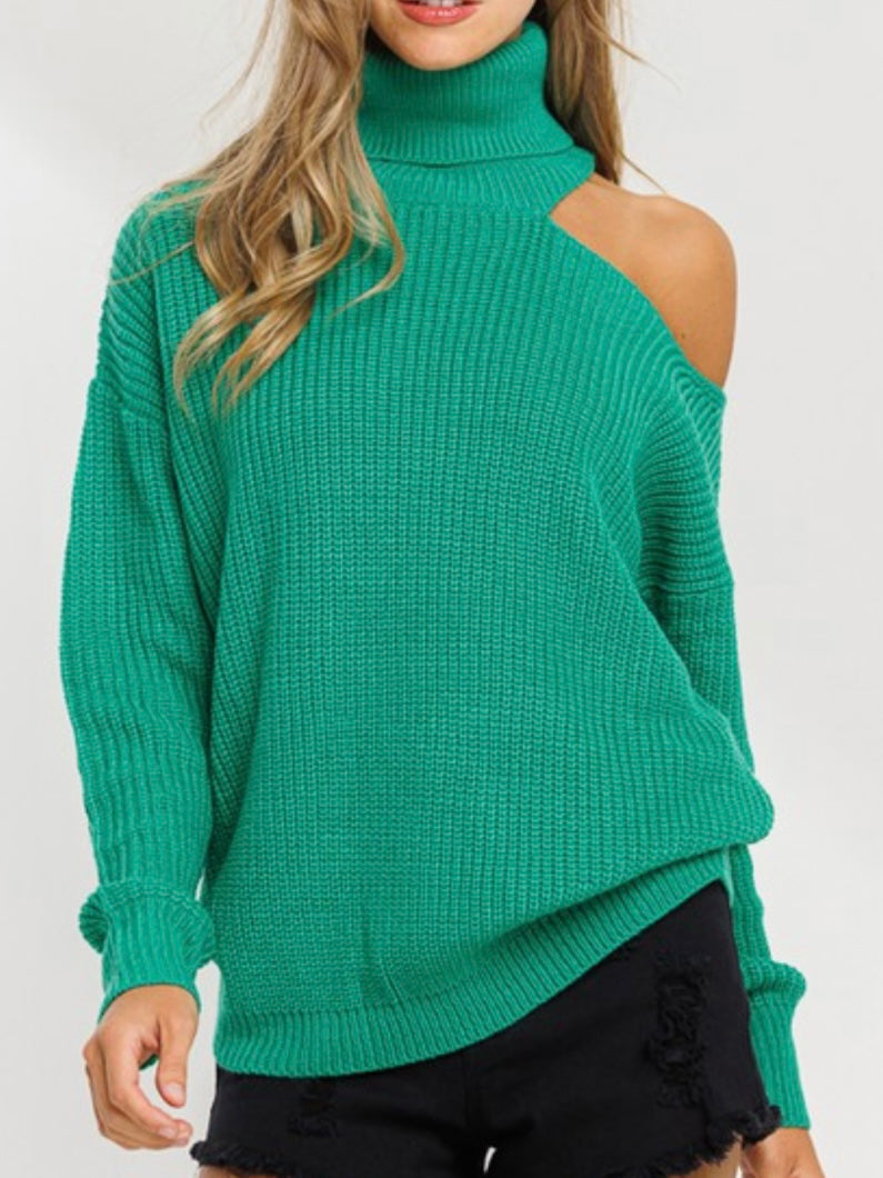 Shoulder Cutout Sweater