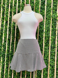 Black Checkered Skort