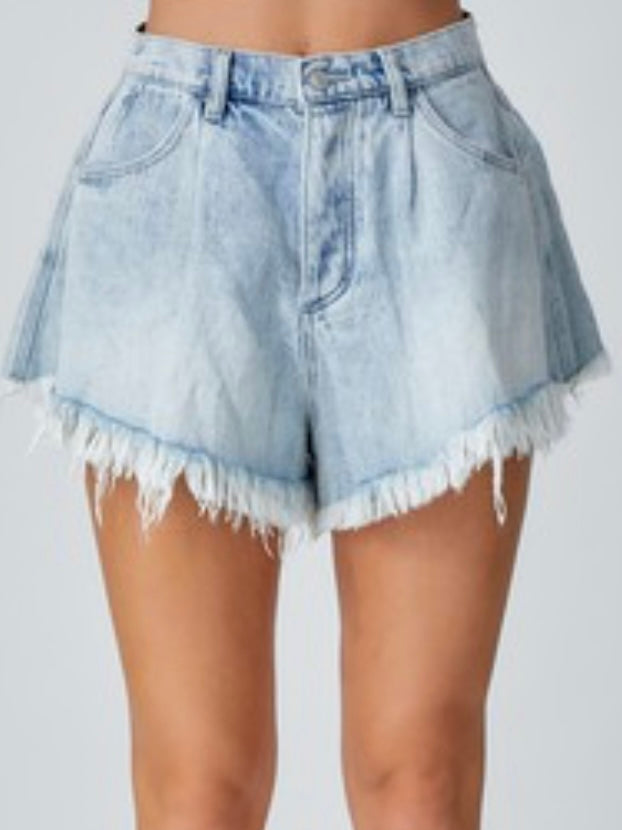 High Waist Denim Short