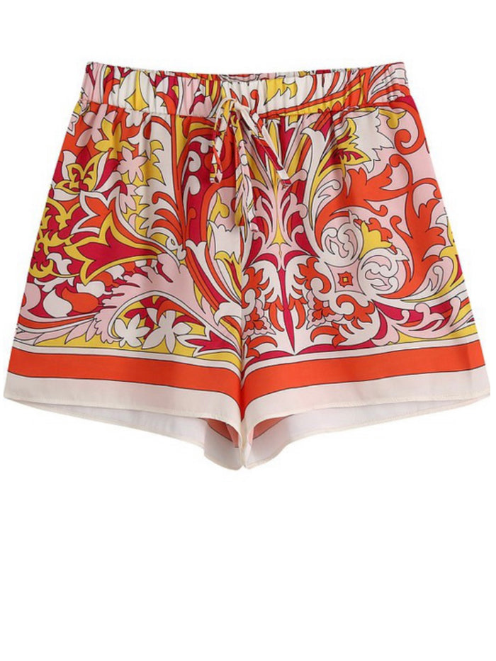 Orange Paisley Short Pant