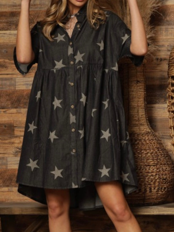 Star Denim Dress