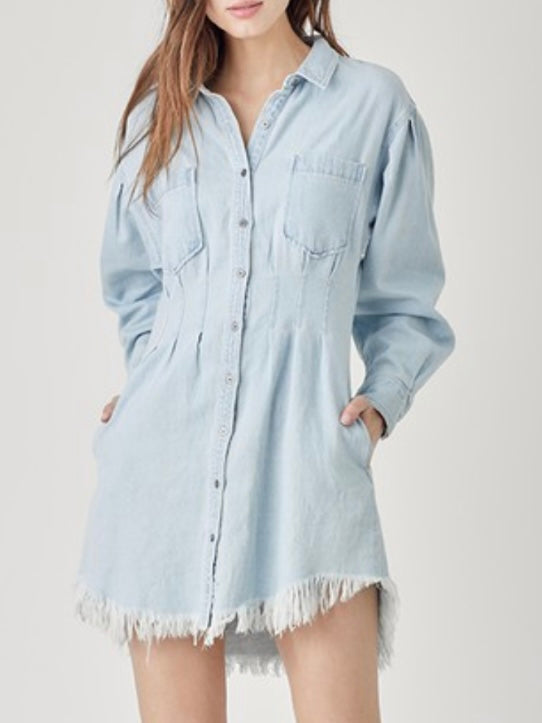 Fitted Denim Dress